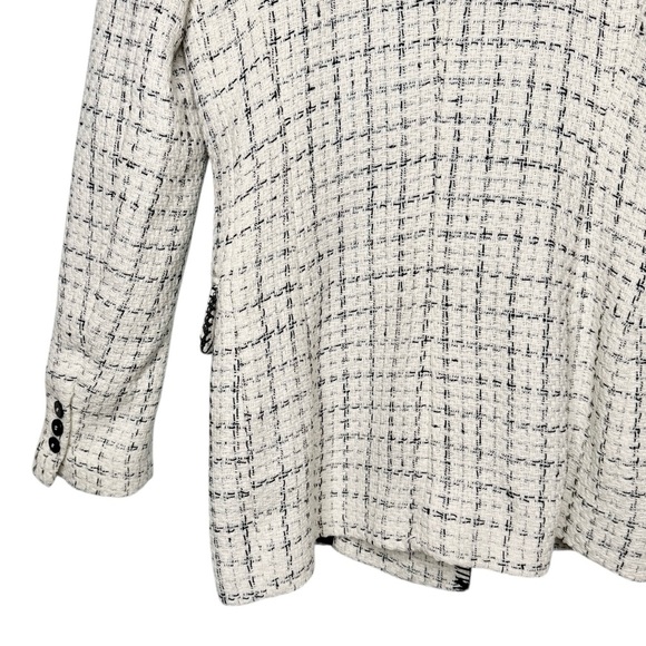 Zara Blogger Favorite Ivory Double Breasted Women’s Lady Blazer Sz S - Picture 11 of 13